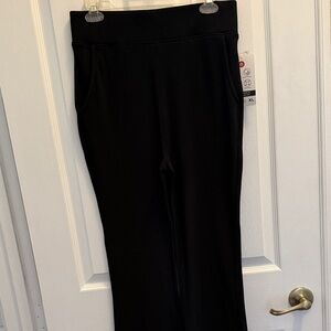 Women's Black Straight-Leg Pull-On Pants